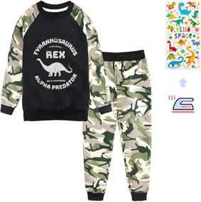 img 3 attached to Zukocert Boys Crew Neck Fleece Pullover Jogger Pants Playwear Set 3-10T: Идеальный комфорт и стиль для активных детей