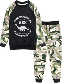 img 4 attached to Zukocert Boys Crew Neck Fleece Pullover Jogger Pants Playwear Set 3-10T: Идеальный комфорт и стиль для активных детей