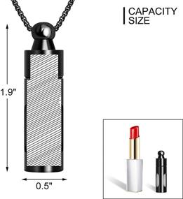 img 3 attached to Customizable Stainless Steel Cremation Jewelry Memorial Pendant - Abooxiu Glass Container Tube Urn Necklaces for Ashes - Keepsake