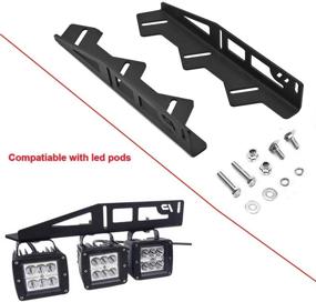 img 3 attached to Enhance Your Ford Raptor's Visibility with 6x 3'' LED Cube Fog Light Pod + Hidden Bumper Triple Foglamp Mounting Bracket w/Rocker Switch Wiring Kit (2017-2020 Compatible)