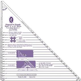 img 1 attached to Marti Michell Diagonal 40-Degree Triangle Ruler Set - 6 to 16 Inches