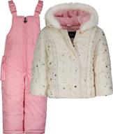 🌨️ london fog girls' snowsuit set with snowbib and puffer jacket логотип