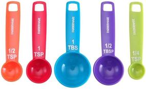 img 3 attached to Colorful Farberware Measuring Spoons, Set of 5 - Vibrant Mix of Colors