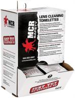 mcr crews lct premoistened lens cleaning towelettes (box of 100): quick and convenient optical cleaning solution logo