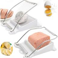 🔪 beminh luncheon meat slicer: 1 piece, 10-wire stainless steel kitchen splitter for soft food, cheese, sushi, and canned meats - efficient cutting machine (white) logo