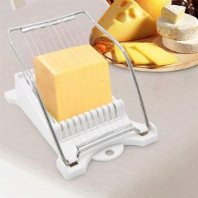 img 2 attached to 🔪 BEMINH Luncheon Meat Slicer: 1 Piece, 10-Wire Stainless Steel Kitchen Splitter for Soft Food, Cheese, Sushi, and Canned Meats - Efficient Cutting Machine (White)