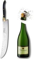 🍾 uniharpa japanese pattern steel champagne saber in wooden gift box - wine saber champagne sword opener логотип