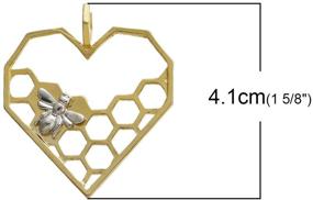 img 1 attached to 🐝 Honeycomb Bee Charms: 20 Pack Large 1 1/8 - 1 3/4 Inch (Gold Tone Group) - DIY Jewelry Making Supplies by JGFinds