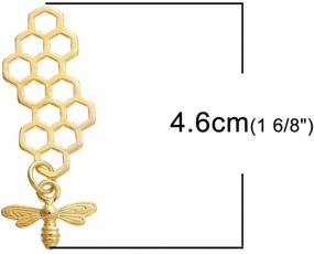 img 2 attached to 🐝 Honeycomb Bee Charms: 20 Pack Large 1 1/8 - 1 3/4 Inch (Gold Tone Group) - DIY Jewelry Making Supplies by JGFinds