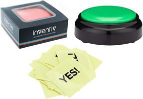 img 3 attached to 🎙️ Inventiv 30 Second Custom Recordable Talking Button: Create Your Own Message and Play It Back in High-Quality Sound - Includes 15 Phrase Stickers (Green)