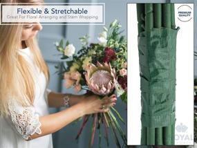 img 2 attached to Royal Imports Floral Tape Green: Waterproof Adhesive Tape for Bouquets - 60 Yards (180 Feet) - 1 Roll