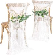 🌸 ling's moment wedding chair signs set of 2 - bride and groom chair signs, floral rustic boho wedding reception decorations logo