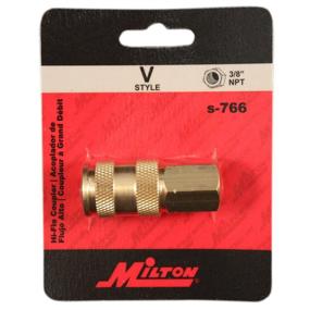 img 3 attached to 🔌 Milton Industries S-766 3/8" FNPT Female V-Style High-Flow Coupler – Enhanced SEO