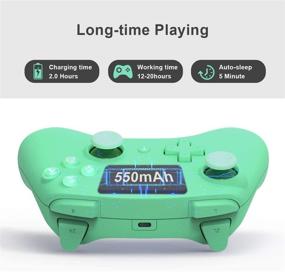 img 1 attached to Experience Seamless Gaming with PXN 9607X Wireless Switch Controller - Nintendo Switch/Switch Lite Compatible, NFC Support, Turbo Mode, Gyro Axis, Dual Vibration - Green