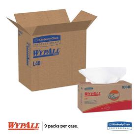 img 3 attached to 🧻 WypAll 03046 L40 Towels, White, 10 4/5 x 10, 90 per Box (Case of 9 Boxes) - POP-UP