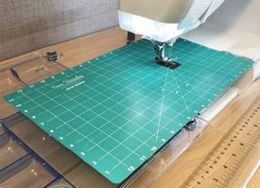 img 4 attached to 🧵 Enhanced Sew Steady Free Motion Quilting Slider Mat with Grid, Measuring 12 x 20, featuring Tacky Back for Smooth Performance