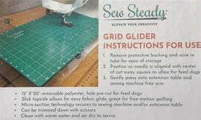 img 3 attached to 🧵 Enhanced Sew Steady Free Motion Quilting Slider Mat with Grid, Measuring 12 x 20, featuring Tacky Back for Smooth Performance