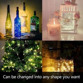 img 1 attached to 🔦 2 Pack Waterproof Fairy Lights Battery Operated - Ideal for DIY Party, Halloween, Wedding, Christmas, Bedroom and Mason Jar Crafts - 6.56ft 20 LED Warm White