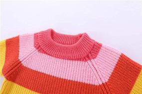 img 2 attached to 🌈 Adorable Rainbow Stripe Sweater Pullover for Little Boys and Girls - Mud Kingdom