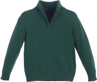 gioberti boy's knitted half zip 100% cotton sweater: stylish and comfortable layering essential logo