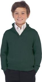 img 2 attached to Gioberti Boy's Knitted Half Zip 100% Cotton Sweater: Stylish and Comfortable Layering Essential