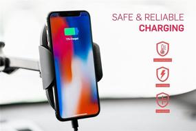 img 1 attached to 📱 Adonit Wireless Car Charger Mount - Qi Certified, Auto Clamping, 7.5W/10W Fast Charging, Vent/Windshield/Dashboard Holder for iPhone Xs/Xs Max/XR/X/8/8 Plus, Samsung S10/S10+/S9/S9+ - Improved SEO!