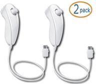 🎮 enhance your gaming experience with lyyes wii nunchuck controller - pack of 2 (white) logo