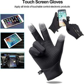 img 2 attached to GORELOX Winter Gloves for Men and Women - Cold Weather Thermal Glove, 🧤 Windproof & Water Resistant, Keep Warm Touch Screen Gloves for Cycling, Running, and Driving