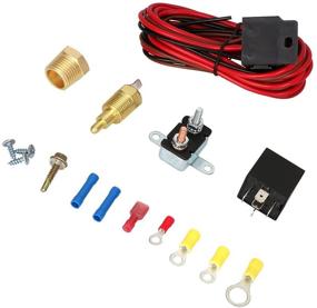 img 3 attached to FAERSI Electric Cooling Fan Thermostat Kit with 185-200 Degree Temperature Sensor Switch and 50 60 AMP Relay Kit