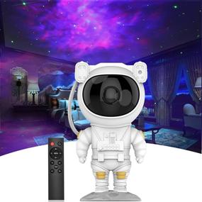 img 4 attached to 🌌 Astronaut Star Projector Night Light - Galaxy Nebula Night Light Projector with Timer, Remote Control - Ideal for Bedroom, Game Room - Perfect Gift for Kids and Adults