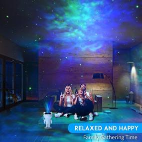 img 3 attached to 🌌 Astronaut Star Projector Night Light - Galaxy Nebula Night Light Projector with Timer, Remote Control - Ideal for Bedroom, Game Room - Perfect Gift for Kids and Adults