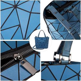 img 2 attached to Stylish Geometric Luminous Crossbody Bags 👜 & Wallets for Women - Holographic Reflective Design