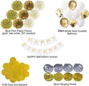 img 1 attached to 🎉 Stunning 49 Pack Gold Happy Birthday Decorations: Perfect for Women and Girls' Birthday Party Decor!