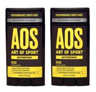 🏋️ art of sport men's antiperspirant deodorant (2-pack) - rise scent - botanical matcha and arrowroot antiperspirant for men - fresh and clean fragrance - made for athletes - 2.7oz logo