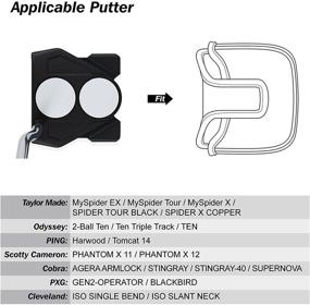 img 2 attached to Golf Square Heel Shaft Mallet Putter Headcover - Stainless Putter Club Protector for Large Taylormade Scotty Cameron, Designed to Provide an Ideal Fit