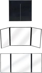 img 1 attached to Tri-Fold HD Car Visor Vanity Mirror by Rikivt - Foldable Multi-Angle Design for Enhanced Car Vision