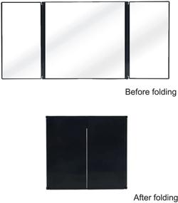 img 3 attached to Tri-Fold HD Car Visor Vanity Mirror by Rikivt - Foldable Multi-Angle Design for Enhanced Car Vision