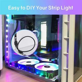 img 1 attached to 💡 HitLights Weatherproof 4 Pre-Cut 12Inch/48Inch RGB LED Strips Kit - Flexible Color Changing SMD 5050 LED Accent Kit with RF Remote, UL-Listed 15W Power Supply and Connectors - LED Strip Lights for Enhanced Lighting Effects