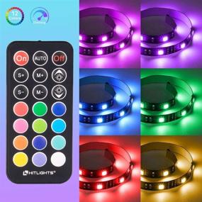 img 2 attached to 💡 HitLights Weatherproof 4 Pre-Cut 12Inch/48Inch RGB LED Strips Kit - Flexible Color Changing SMD 5050 LED Accent Kit with RF Remote, UL-Listed 15W Power Supply and Connectors - LED Strip Lights for Enhanced Lighting Effects