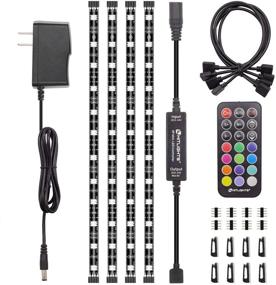 img 4 attached to 💡 HitLights Weatherproof 4 Pre-Cut 12Inch/48Inch RGB LED Strips Kit - Flexible Color Changing SMD 5050 LED Accent Kit with RF Remote, UL-Listed 15W Power Supply and Connectors - LED Strip Lights for Enhanced Lighting Effects