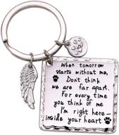 melix home pet sympathy gifts: cat dog memorial keychain necklace for loss of dog, dog jewelry logo