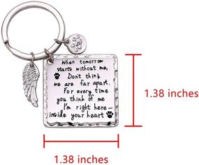 img 3 attached to Melix Home Pet Sympathy Gifts: Cat Dog Memorial Keychain Necklace for Loss of Dog, Dog Jewelry