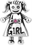 👨 lilyjewelry family mom dad love boy girl charm beads: perfect bracelet accessories! logo