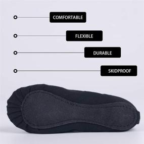 img 3 attached to 🩰 Stylish Ruqiji Ballet Toddlers Canvas Slippers for Girls: Comfortable Shoes and Athletic Footwear