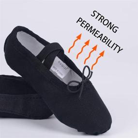 img 1 attached to 🩰 Stylish Ruqiji Ballet Toddlers Canvas Slippers for Girls: Comfortable Shoes and Athletic Footwear