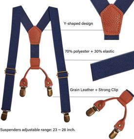 img 3 attached to Подтяжки с галстуком для детей - Аксессуары для мальчиков.
