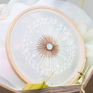 🧵 complete embroidery kits for beginners: benbo creative dandelion hand embroidery cross stitch needlepoint crafts with color pattern cloth, bamboo hoop, thread & tools logo