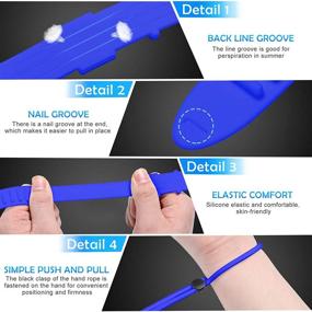 img 2 attached to 🔵 Premium Silicone Touch Controller Grip Cover for Oculus Quest 2 - Full Ring Protection with Adjustable Anti-Throw Backhand Strap and Wrist Hand - Blue (2021 Edition)