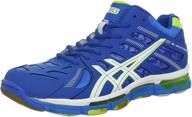 asics volleycross imperial white with gel technology logo