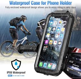 img 2 attached to 🚲 Waterproof Bike Phone Mount Holder for Handlebars - Adjustable 360°, Touch-Screen Compatible - Fits Phones Below 6.8 inch, HUANLANG